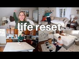 LIFE RESET VLOG | clean with me, closet organizing + errands