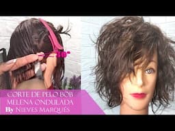 Corte de Pelo Bob Melena ondulada. Estilos de Cabello que te quitan 10 años. Corte Cabello Ondulado