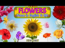 Flowers | Learn Flower Names in Hindi and English | फूलों के नाम हिंदी में | Flowers Name