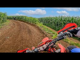 Turn Track Through Corn Maze! | Wide Open 250f Battle!