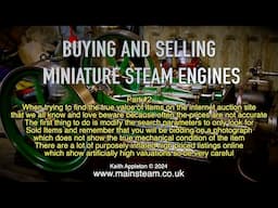 BUYING AND SELLING MINIATURE STEAM ENGINES - PART #2