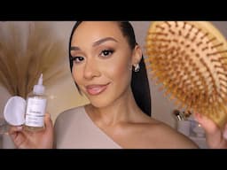 ASMR Friend Pampers You To Sleep 🤎 Relaxing Skincare, Hair brushing | Personal Attention Roleplay