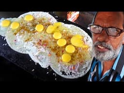 10 Eggs Dosa | Biggest Egg Dosa of Vizag | Madheena Egg Dosa | 35 Years Old | Famous Street Food