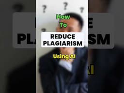 How to Reduce Plagiarism Smartly Using AI #researchpaper #phd #myresearchsupport