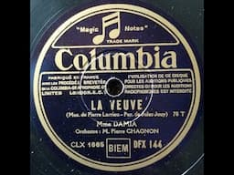 Damia  " La Veuve "  1933