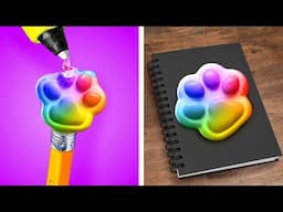 CREATIVE PAINTING HACKS | Funny Art Challenge and DIY Painting Ideas by 123 GO! Genius