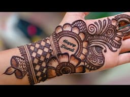 mehndi design for diwali for front hand || mehandi ka design simple || मेहंदी का डिजाइन