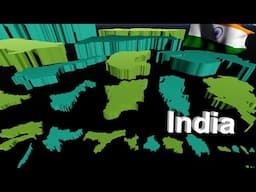 Indian States and Union Territories by area | India states size comparison 3D Animation | Jumbo Data