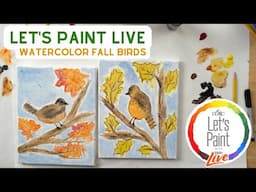 Learn to paint beautiful fall birds using acrylic paint