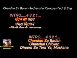 Chandan Sa Badan Karaoke with Scrolling Lyrics Hindi & English