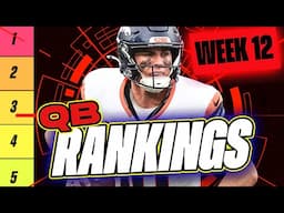 🔥 NEW Top 20 QB RANKINGS for Week 12 Fantasy Football 🚀 | Fantasy Football Rankings