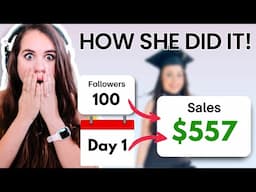 How She Made $500 Sales on Day 1 with Just 100 Followers!