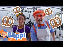 Blippi & Meekah's Pretzel Competition! 🥨 | Fun with Food with Friends | Blippi Educational Videos