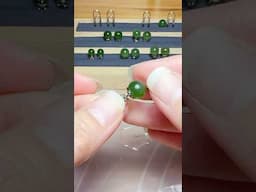 How to make stud earrings with beautiful green nephrite jade? #diy #howto #earrings