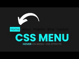 CSS Hover on Navigation | Nav Menu Hover animation effects