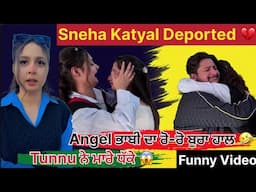 Sneha Katyal Finally Back to India 💔 Angel Shovam Goodbye | Sneha Katyal Funny Video #punjabiroast