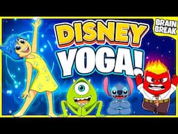 Disney Yoga | Brain Breaks For Kids | Yoga For Kids | Calming Kids Yoga |  Danny Go Noodle