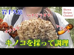 岩手県久慈・山で採ったキノコを使って料理