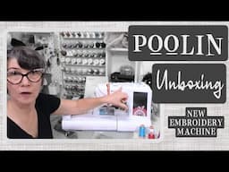 Unboxing NEW Poolin Embroidery Machine EOC05 with 4x9" hoop