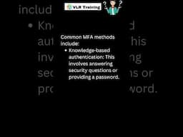 What is Multifactor Authentication? cyber security terminology#vlrtraining #cybersecurity