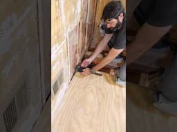 Plywood Subfloor Tool Tip - #shorts #homerepairtutor