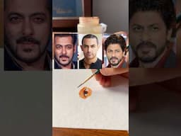 Painting Salman + Aamir + Shahruk Khan 🔥 #artshorts #artvideos