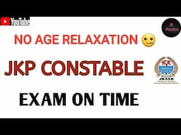 ⚠️ ALERT EXAM ON TIME JKP CONSTABLE #jkssb