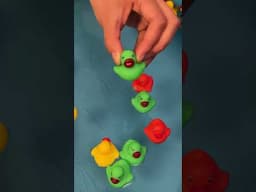 SO SATISFYING! Learn Colors with Rubber Ducks! 🦆 #shorts #cocomelon #dance #song