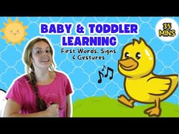 Baby Learning First Words, Signs, Gestures & Nursery Rhymes with Miss Katie Toddler Learning Videos