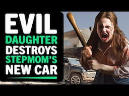 Evil Daughter Destroys StepMoms New Car, What Happens Next Is Shocking