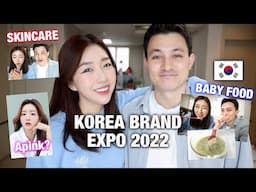 MEGA UNBOXING KOREA BRAND EXPO 2022! | EATING KOREAN BABY FOOD & TRYING VARIOUS KOREAN SKINCARE!