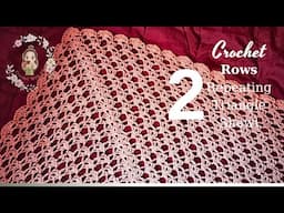 Crochet 2 Rows Repeating Triangle Shawl / Crochet Shawls for Beginners