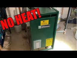 Running No Heat Service Call Gas Steam Burnham Boiler with New Hire - Apprentice Training Video