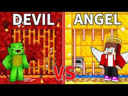 JJ's ANGEL Prison vs Mikey's DEVIL Prison Survive Battle in Minecraft - Maizen