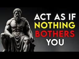 ACT IN SUCH A WAY THAT NOTHING BOTHERS YOU ANYMORE | This is very powerful | STOICIAM