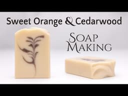 Sweet Orange Cedarwood Soap Making with Silk and Walnut Hull Powder