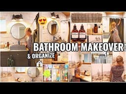 *Final* BATHROOM MAKEOVER!!🏠 DIY SMALL BATHROOM TRANSFORMATION Pt 3 | DECORATING & ORGANIZING