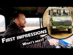 Ep.5 Driving our UNIMOG for the first time & WHAT'S NEXT for our expedition truck conversion?