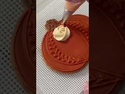 Fall Pumpkin Cookie with 3D Rosettes