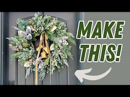 DIY Christmas wreath with Hobby Lobby florals