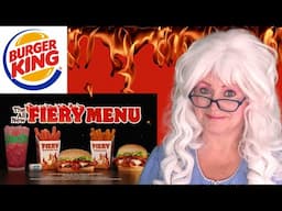 Burger King Fiery HOT Menu Chicken Fries Cheeseburger Granny McDonald's Funny Taste Test