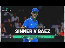 Sebastien Baez v Jannik Sinner Highlights | Argentina v Italy | Davis Cup Finals 2024