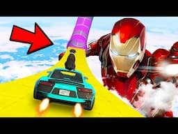 GTA 5: RACING in IRON MAN'S SUPERCAR AUDI with CHOP & BOB