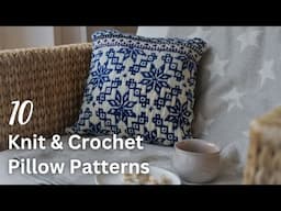 10 Cushion Cover Patterns for Fall & Winter I knitting & crochet