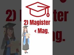 Titles in Austria Magister #austria #shorts