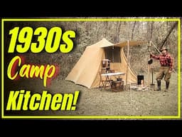 1930s Camp Kitchen Setup: Vintage Gear and Authentic Outdoor Essentials