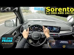 2024 Kia Sorento 2.2 CRDi AWD 194 PS Top Speed Autobahn POV Drive with Real Fuel Consumption