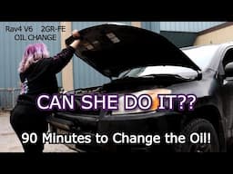 Teaching my wife how to change oil on her 2010 V6 Rav4