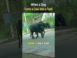 When a Dog Turns a Cow into a Taxi !