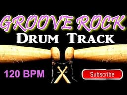 Groove Rock Drum Track, 120 BPM, Instrumental Drum Beat for Bass Guitar Backing Tracks Beat 🥁 561